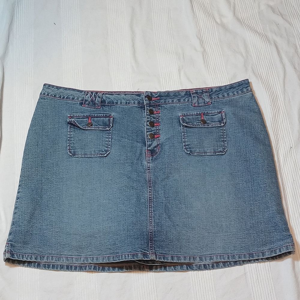 VENEZIA DENIM SKORT WOMENS PLUS SIZE 24 JEAN SKIRT MINI SKIRT LIKE NEW! SHORTS